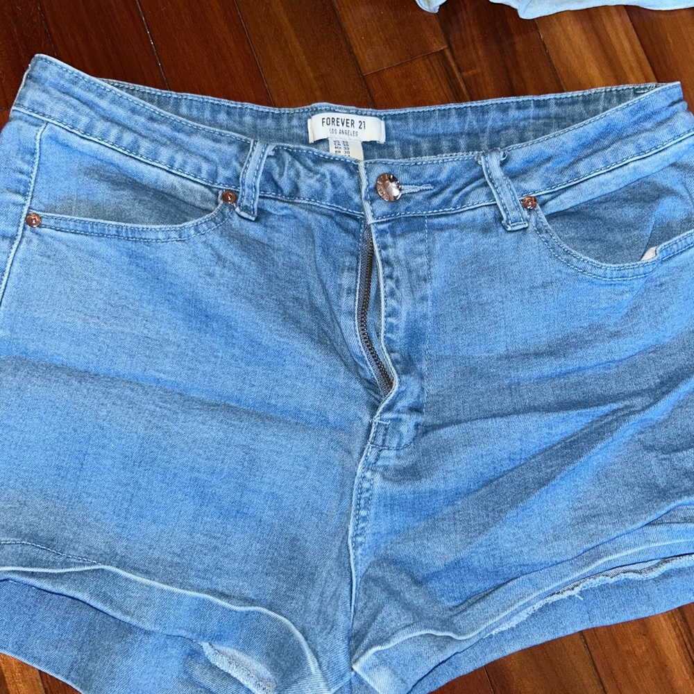 Junior Roxy women Denim Shorts - Blue - Picture 2 of 8